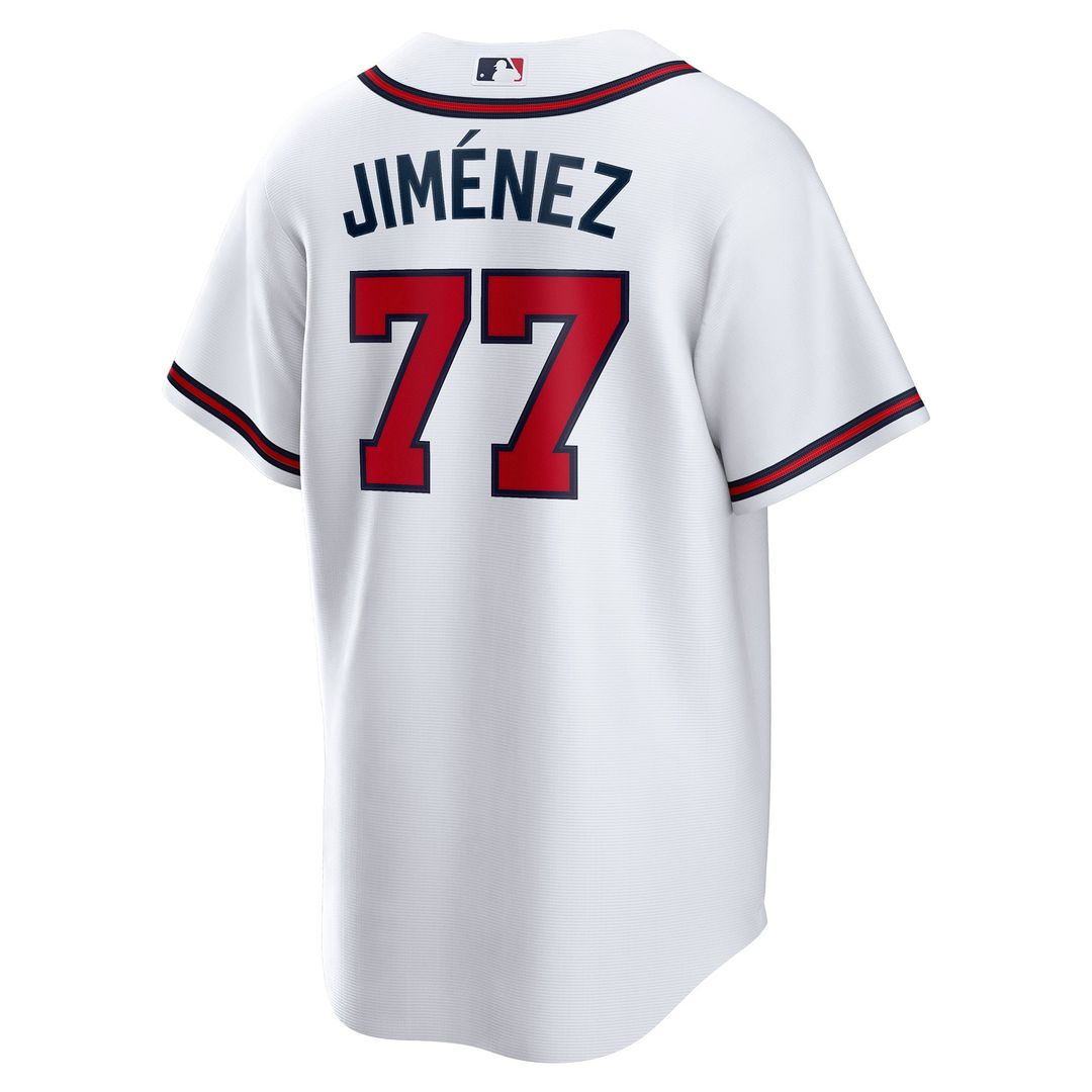 Men's Atlanta Braves Joe Jiménez White Home Replica Player Jersey