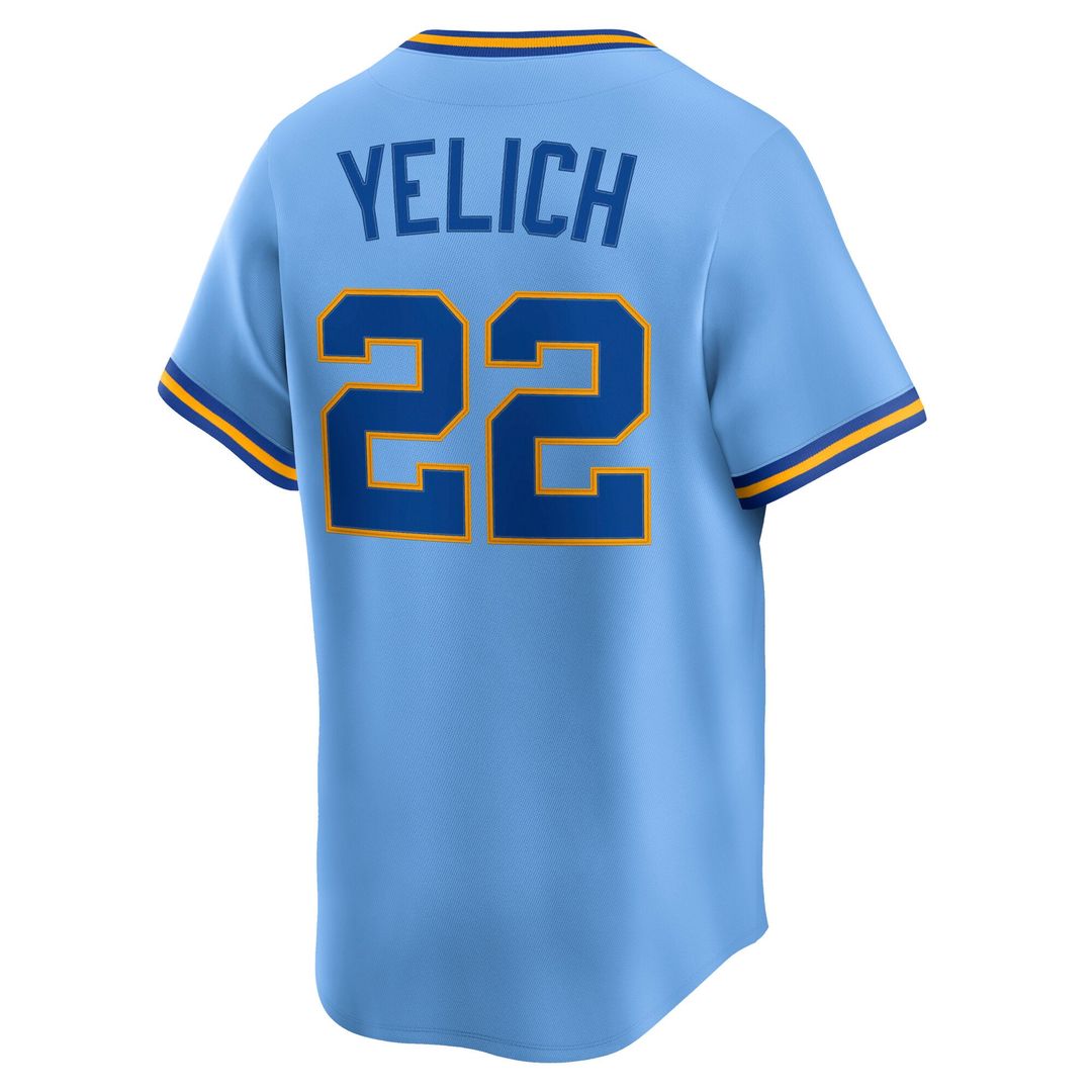 Men's Milwaukee Brewers Christian Yelich Powder Blue Jersey