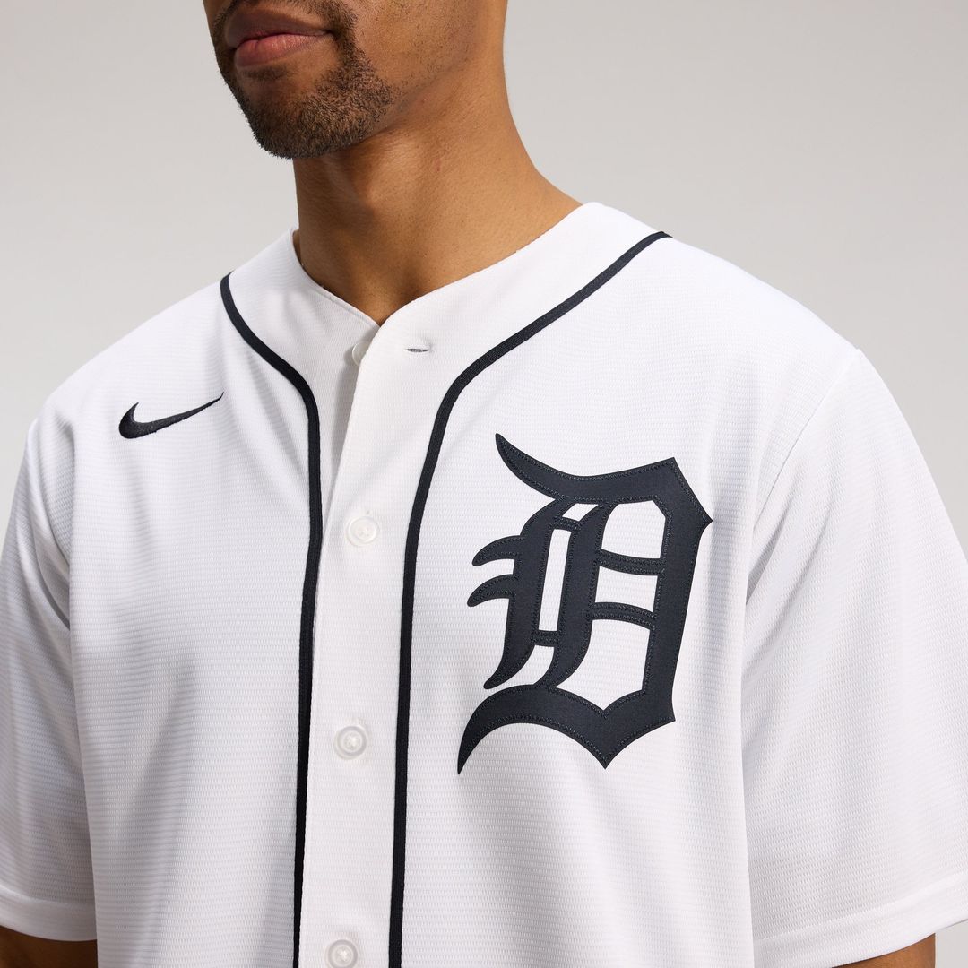 Men's Detroit Tigers White Home Replica Jersey