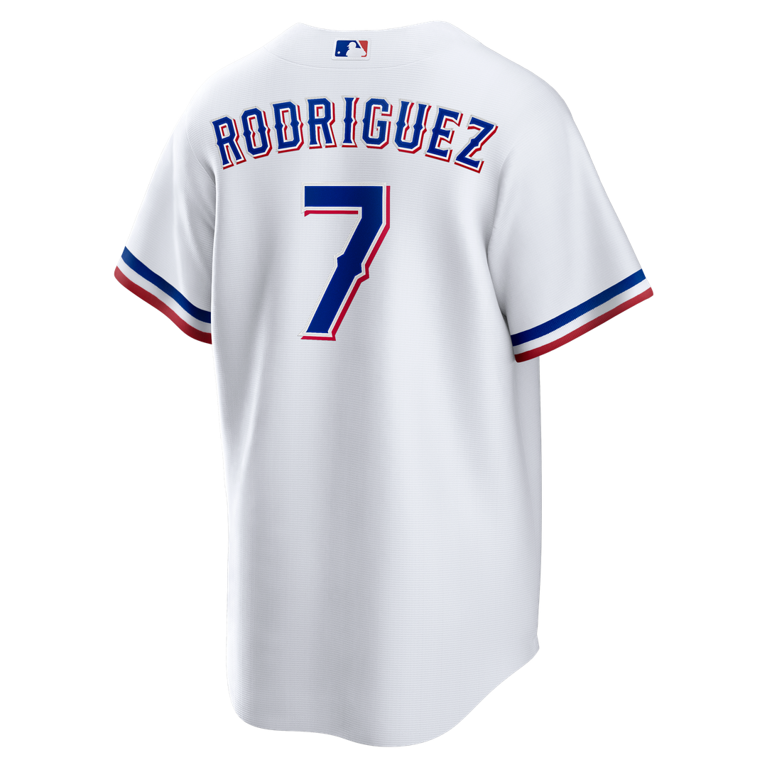 Men's Texas Rangers Ivan Rodriguez White Home Retired Player Replica Jersey