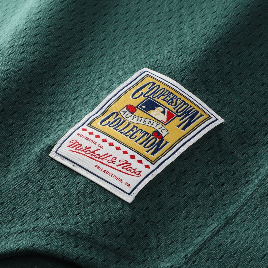 Men's Athletics Rickey Henderson Green Batting Practice Jersey