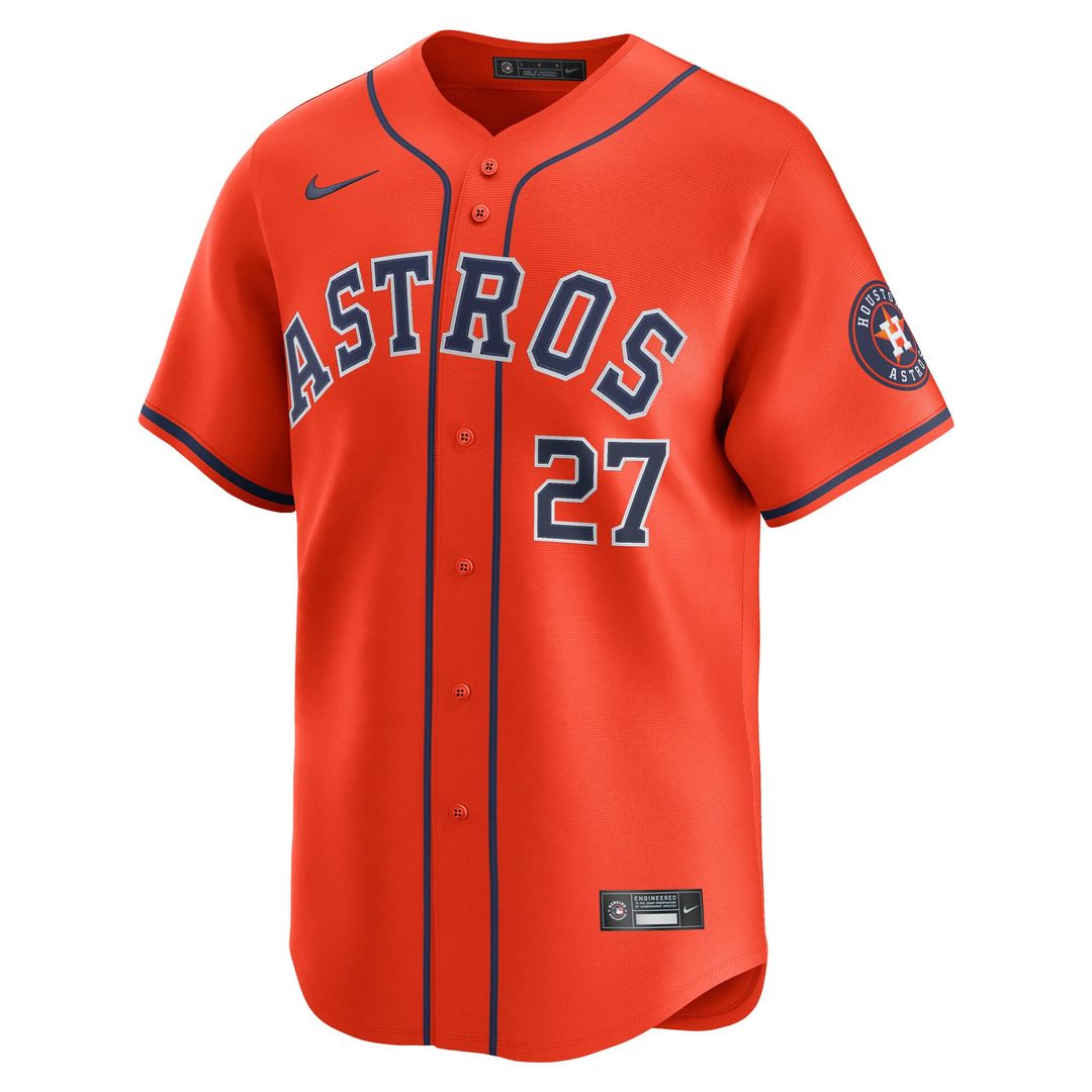 Men's Houston Astros Jose Altuve Orange Alternate Player Jersey