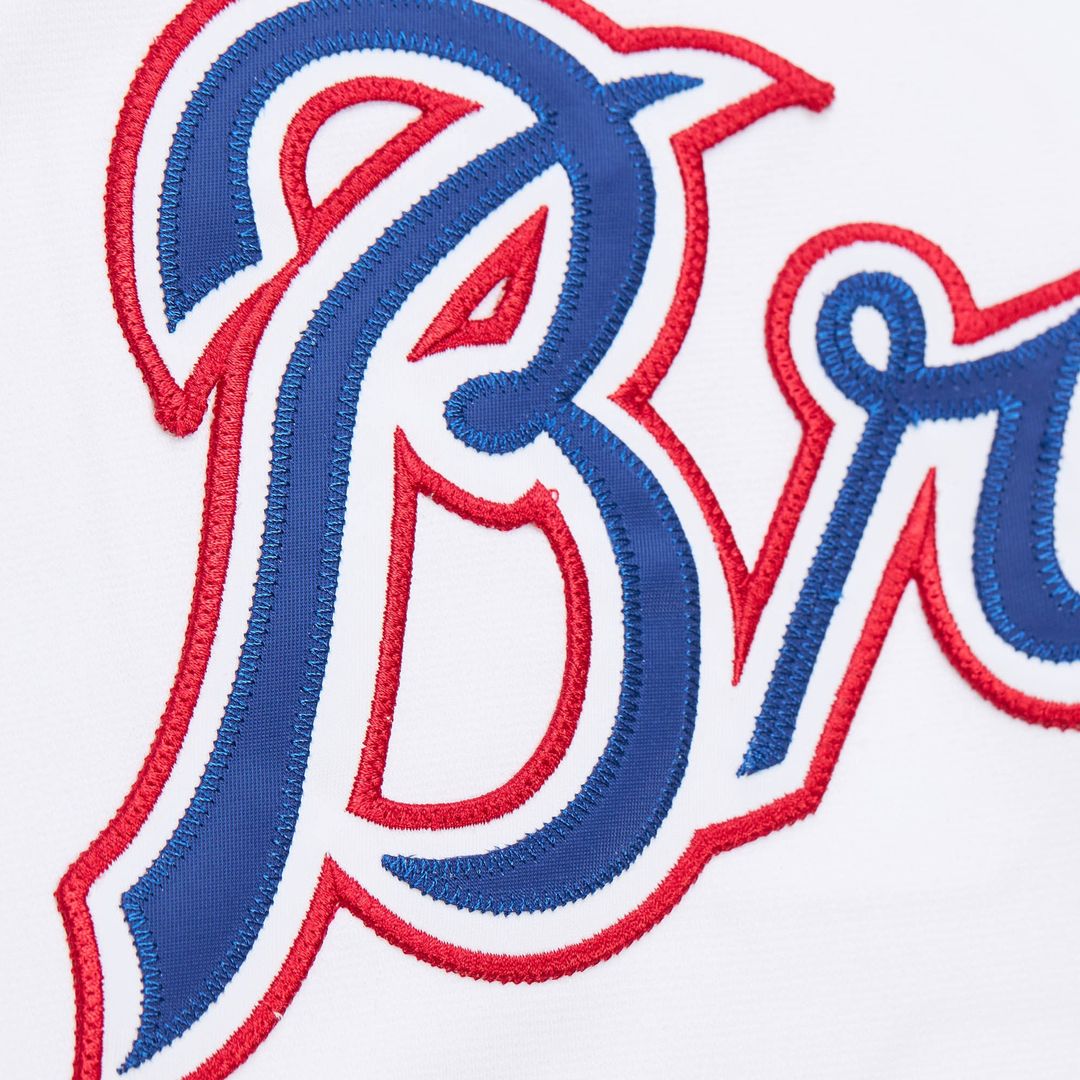 Men's Atlanta Braves John Smoltz White 2004 Throwback Jersey