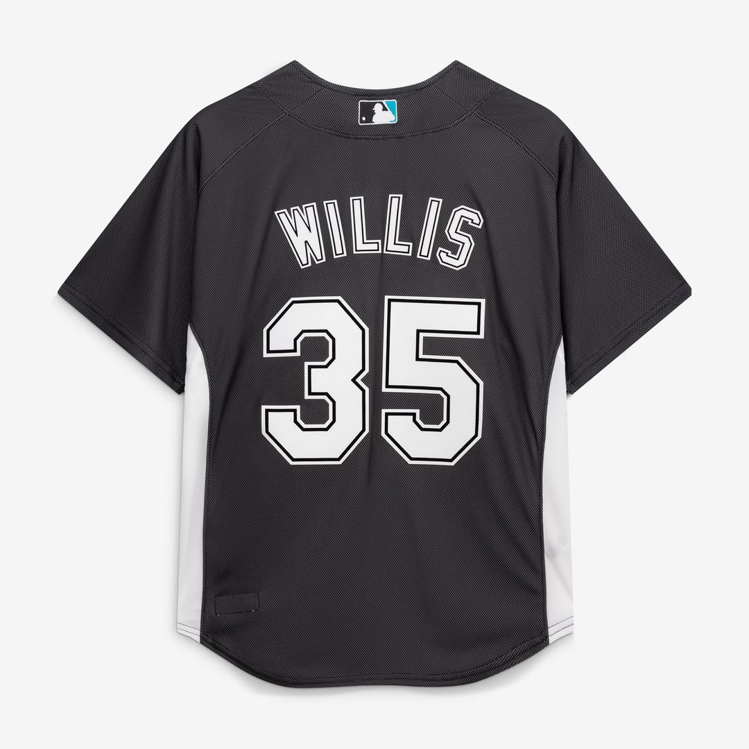 Men's Florida Marlins Dontrelle Willis Black Batting Practice Jersey