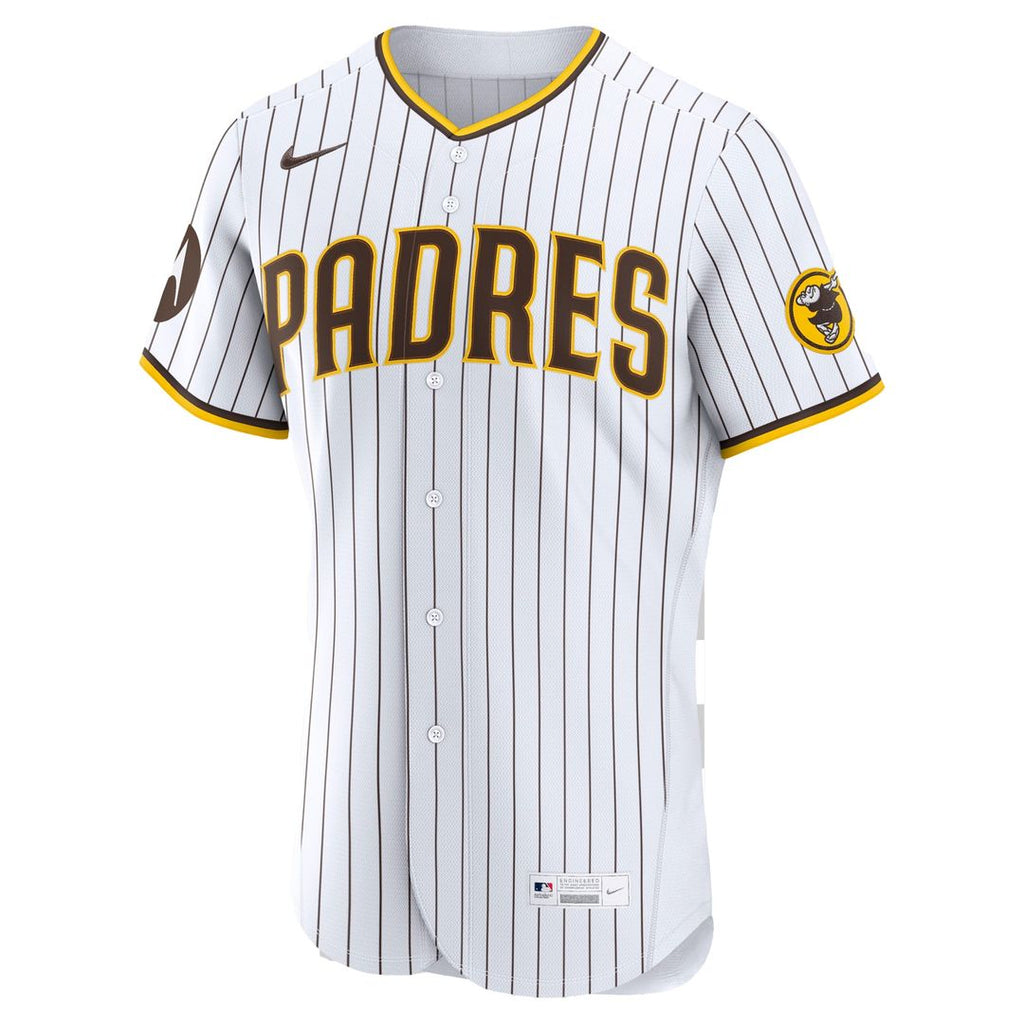 Men's San Diego Padres Fernando Tatis Jr. White Home Sponsor Patch Jersey