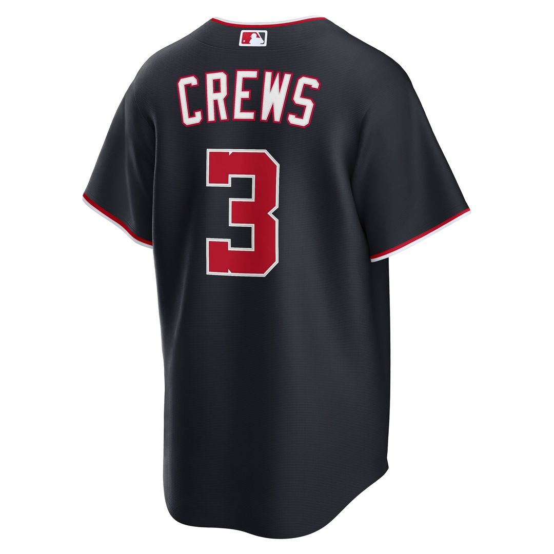 Men's Washington Nationals Dylan Crews Navy Alternate Replica Jersey