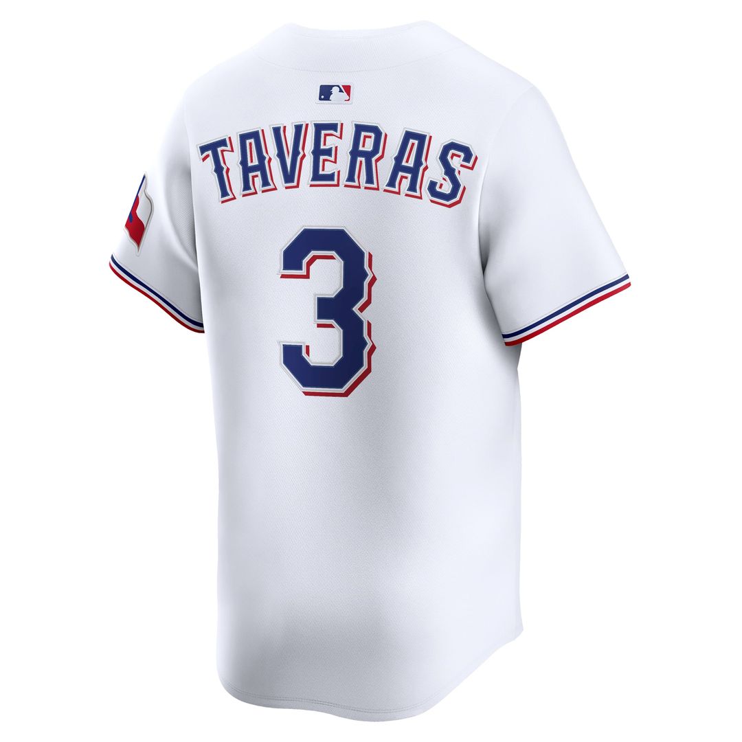 Men's Texas Rangers Leody Taveras White Home Player Jersey
