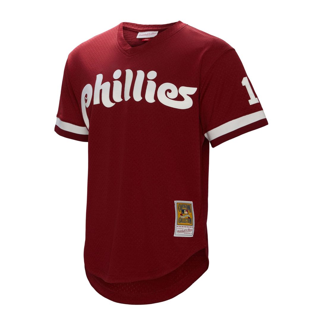 Men's Philadelphia Phillies John Kruk Burgundy Big & Tall Mesh Batting Practice Jersey