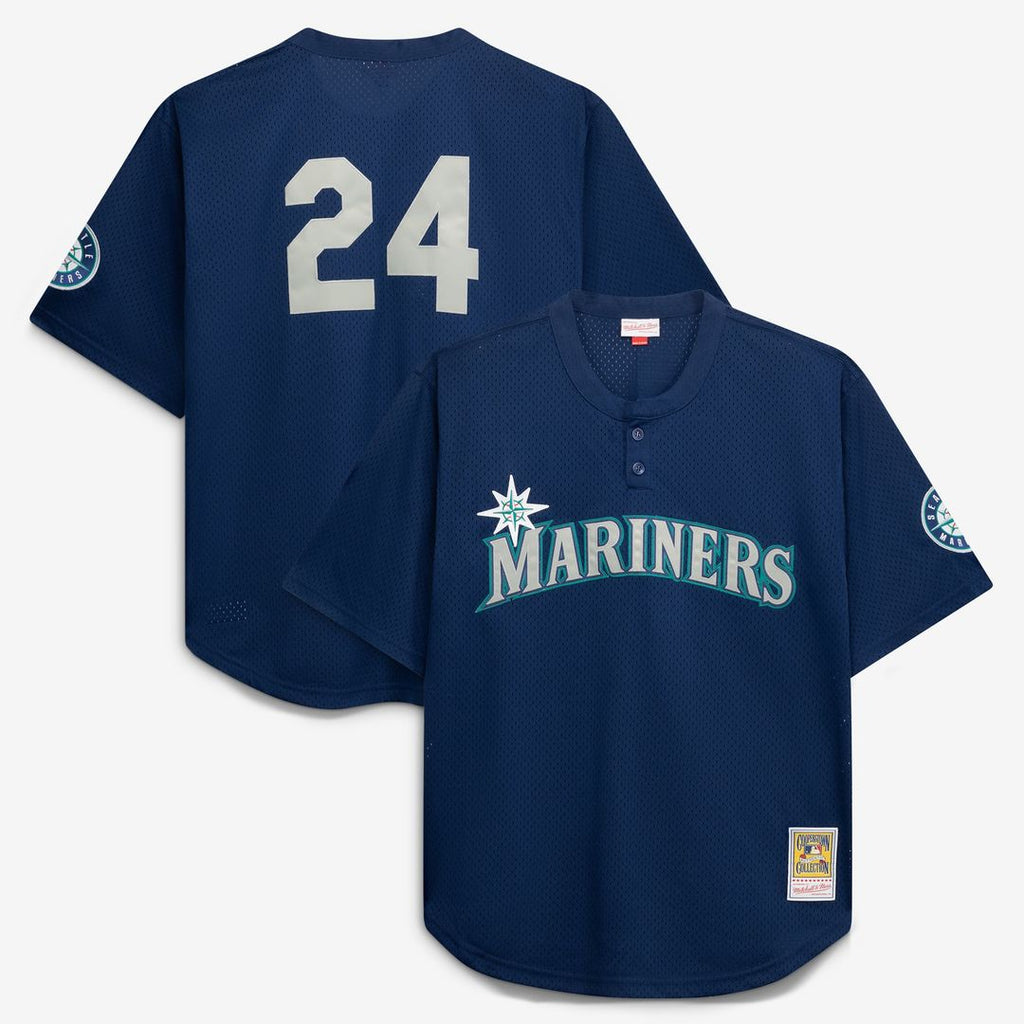 Men's Seattle Mariners Ken Griffey Jr. it Royal Big & Tall Mesh Batting Practice Jersey