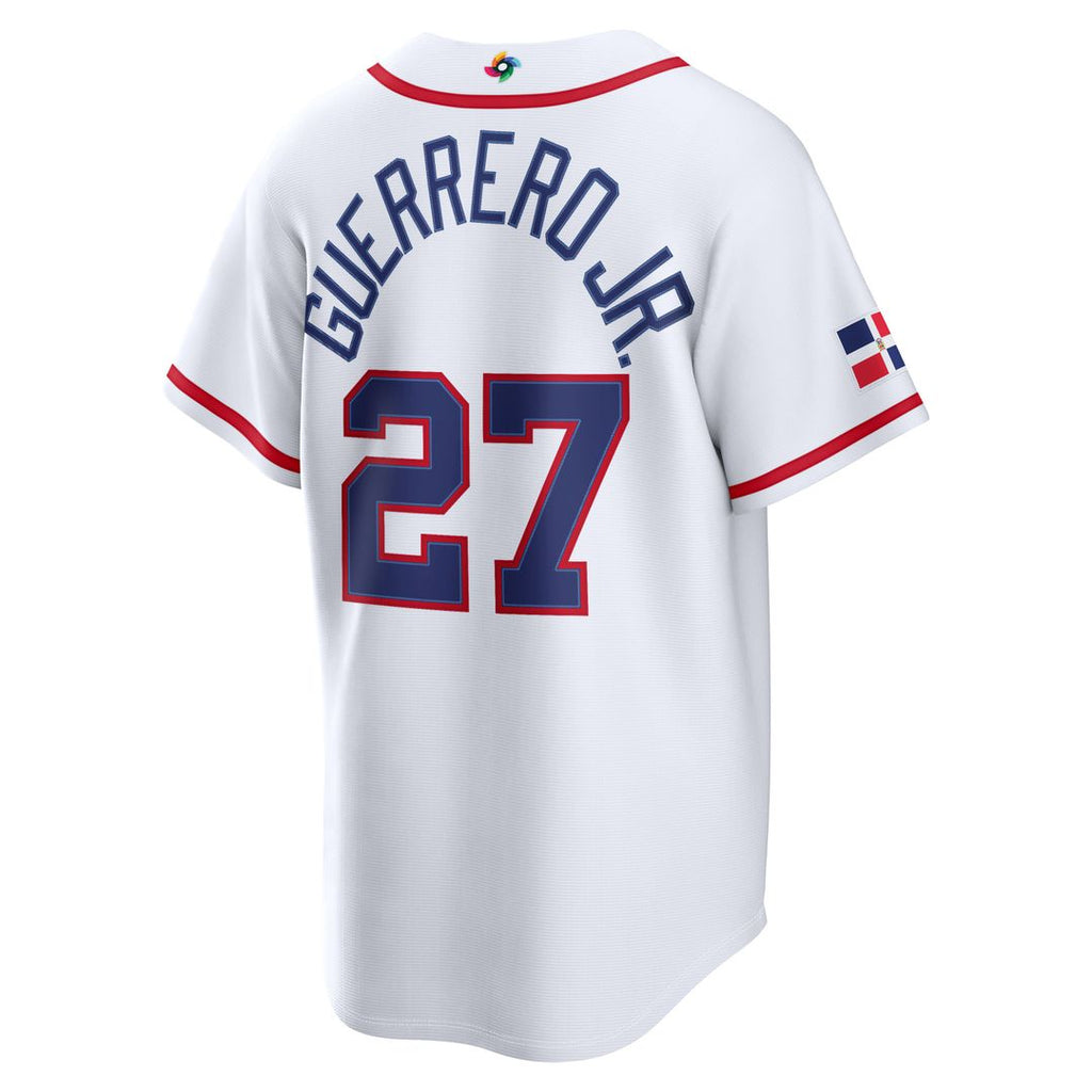 Men's Dominican Republic Baseball Vladimir Guerrero Jr. White 2026 World Baseball Classic Home Stadium Jersey