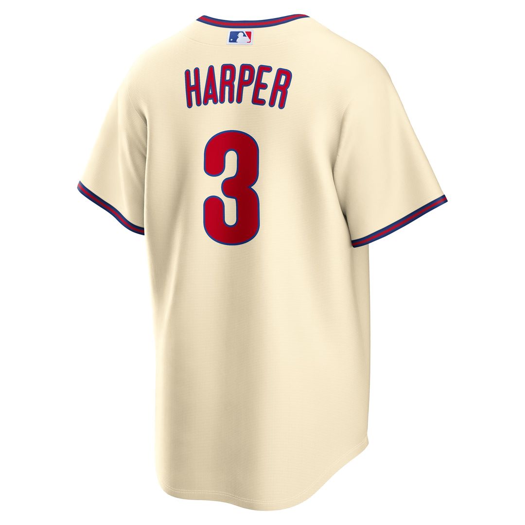 Men's Philadelphia Phillies Bryce Harper Gray Road Replica Jersey