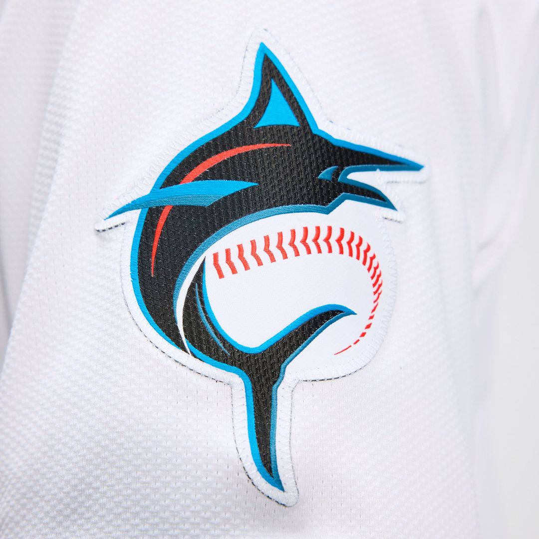Men's Miami Marlins White Home Elite Jersey