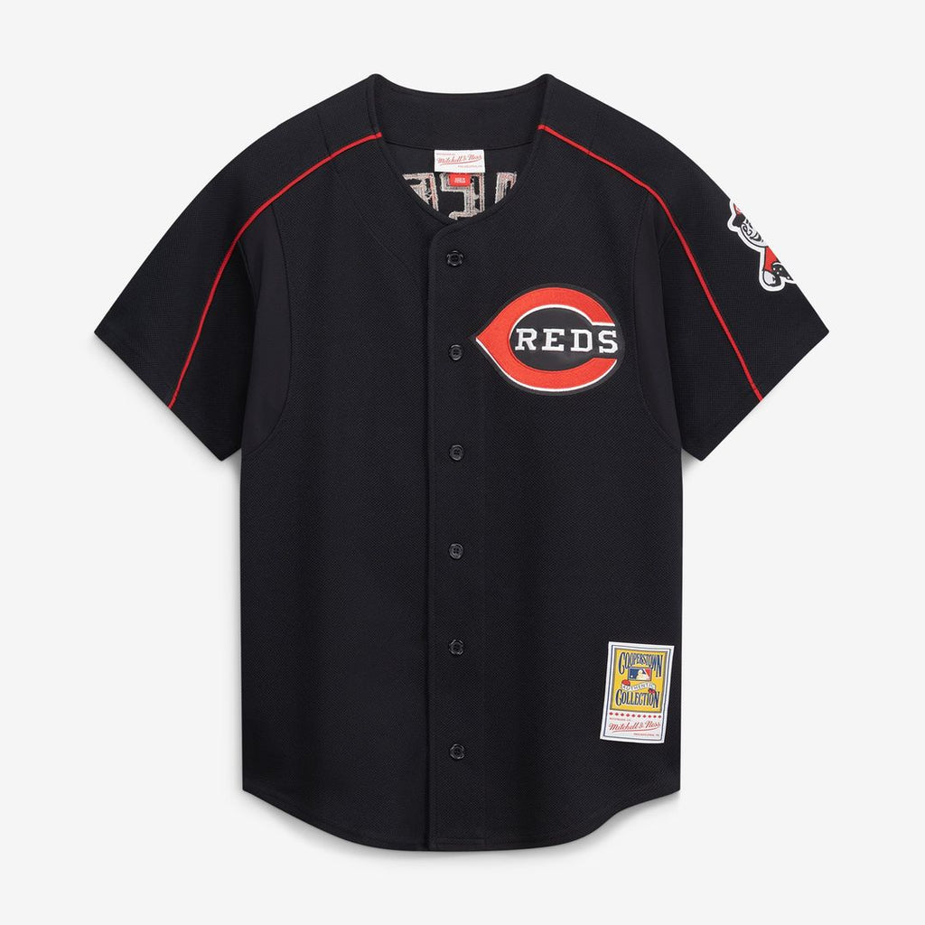 Men's Cincinnati Reds Ken Griffey Jr. it Black Mesh Batting Practice Jersey