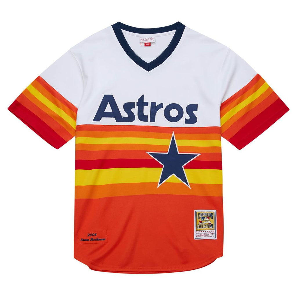Men's Houston Astros Lance Berkman White 2004 Throwback Jersey
