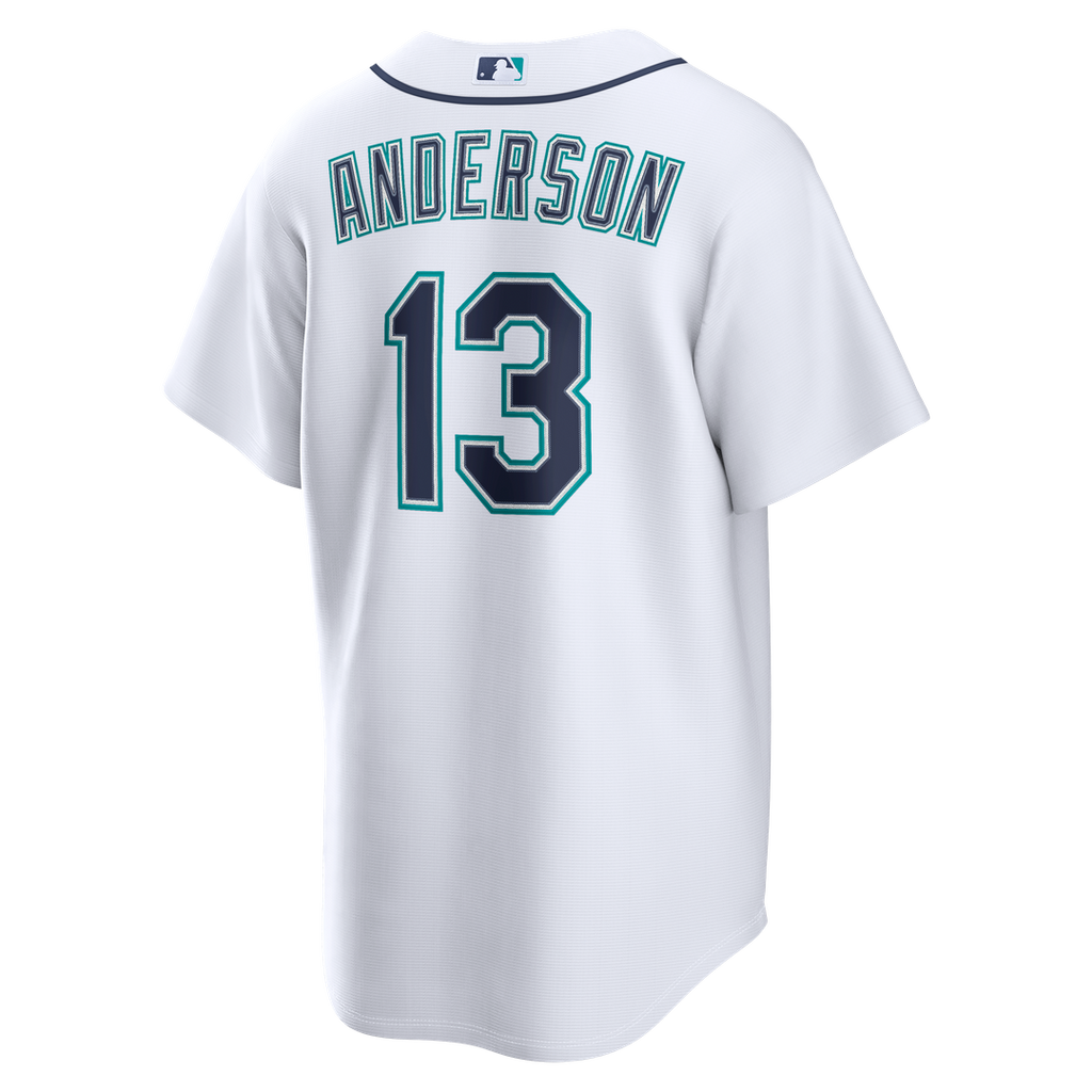 Men's Seattle Mariners Kade Anderson White Home Replica Jersey