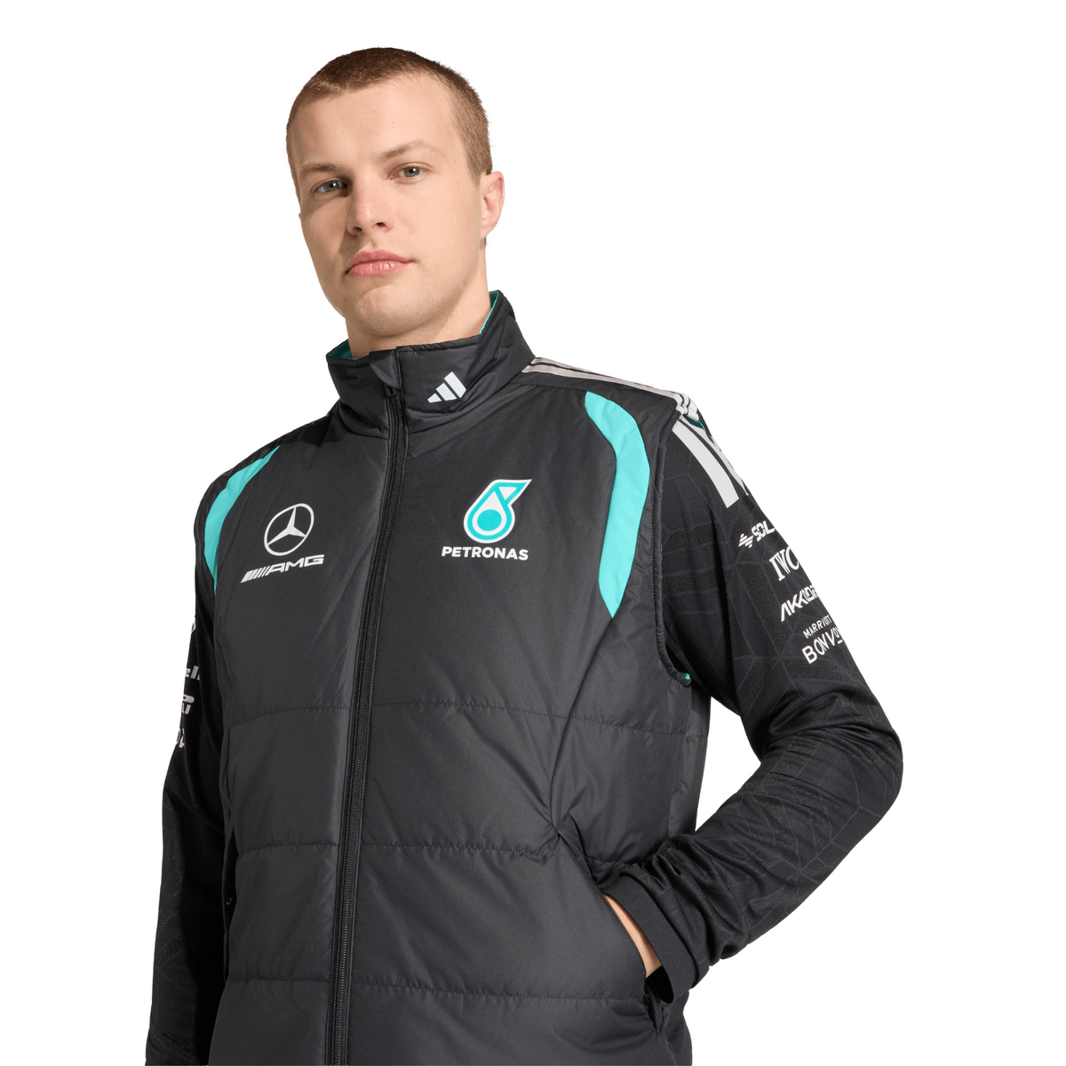 Mercedes AMG Petronas adidas F1 Team Mechanics Vest - Black