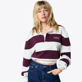 Oracle Red Bull Racing Pepe Jeans Racing Stipe Polo - Burgundy & White - Womens