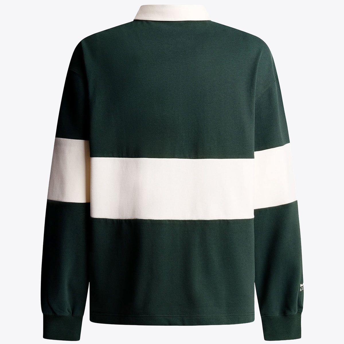 Oracle Red Bull Racing Pepe Jeans Square Team Long Sleeve Stripe Polo - Green & White