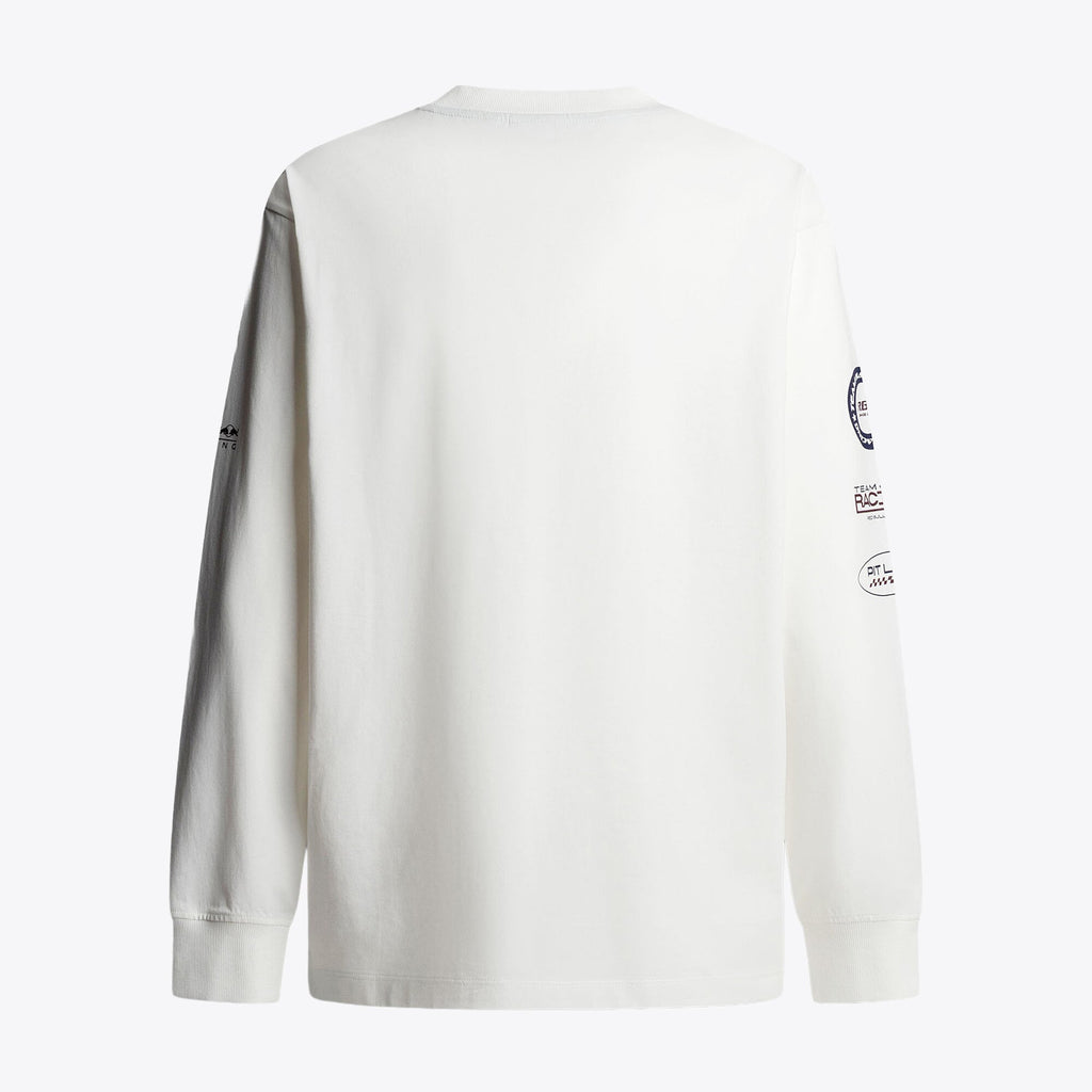 Oracle Red Bull Racing Pepe Jeans Square Team Long Sleeve T-Shirt - Off White