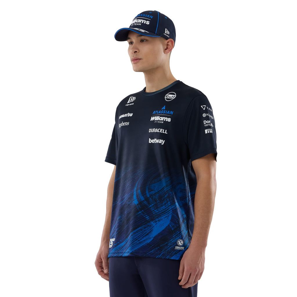 Williams Racing New Era Carlos Sainz Replica Tech T-Shirt - Navy